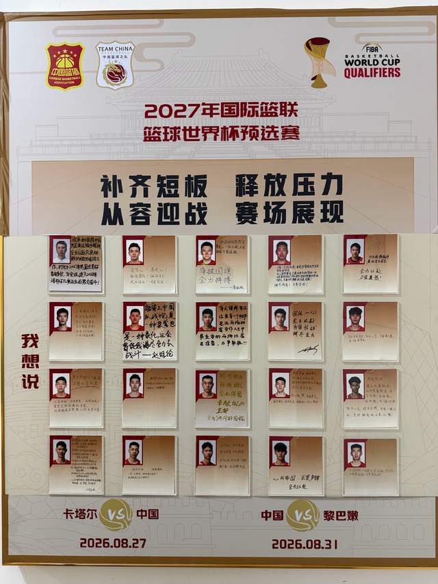 中国男篮集体寄语世预赛！郭士强盼进奥运会，赵继伟强调彼此信任 | 中国区|球友会|股份有限公司